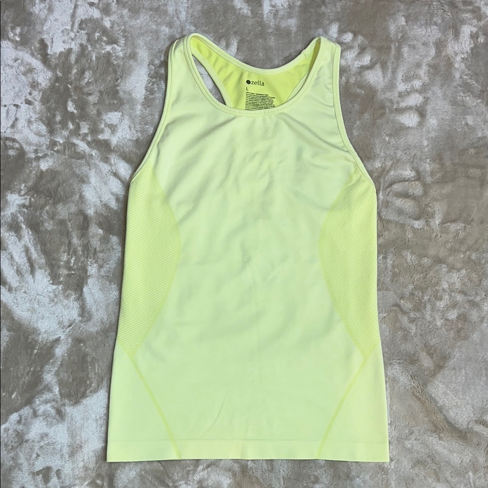 Zella Light Yellow Racerback Tank‎